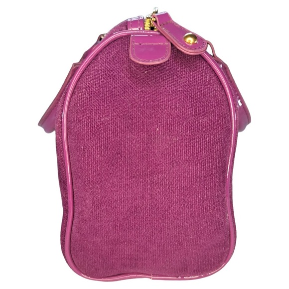 Victoria Secret Small Handbag 90s/Pre-PINK Velour Purple Bag - Picture 2 of 11